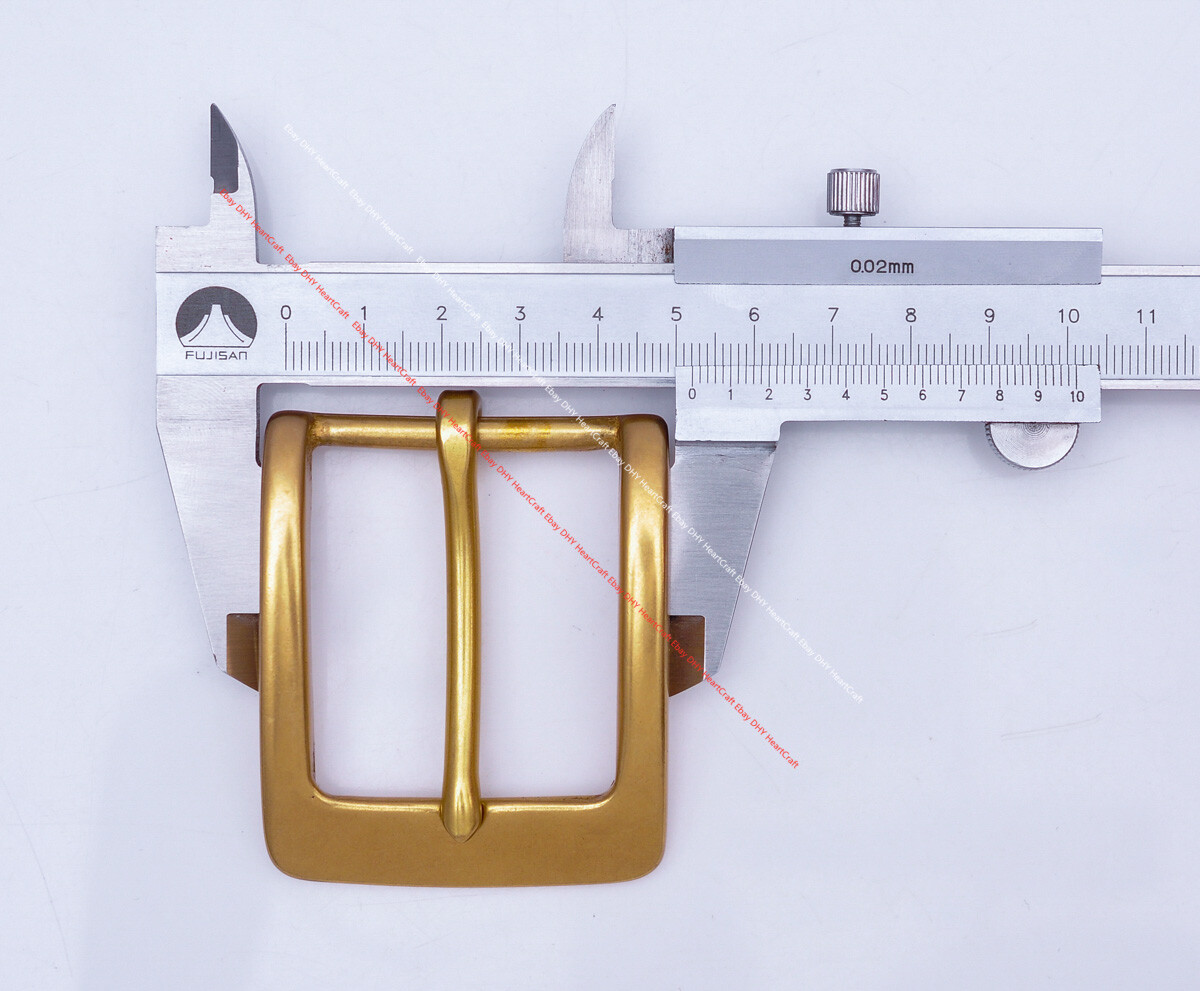 39mm MEN&rsquo;S QUALITY SOLID SOLID BRASS WESTERN PRONG PIN LEATHERCRAFT BELT BUCKLE