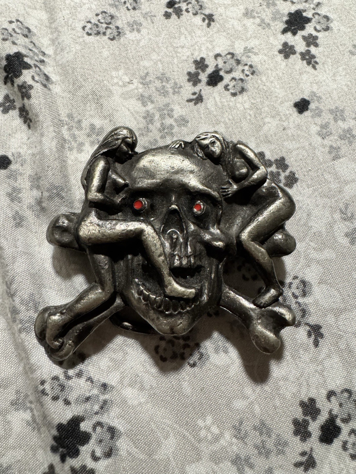 Vintage 1992 Skull Belt Buckle Mastercraft A-305 Buckle Makers USA