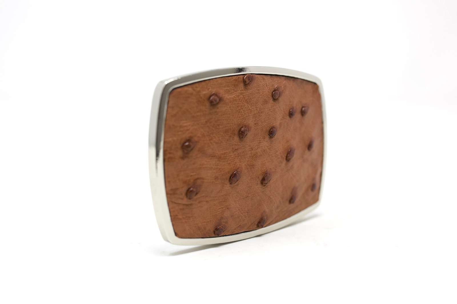 Ostrich Belt Buckle, Exotic Belt Buckle, ( 1.5 ») Removable Western Buckle