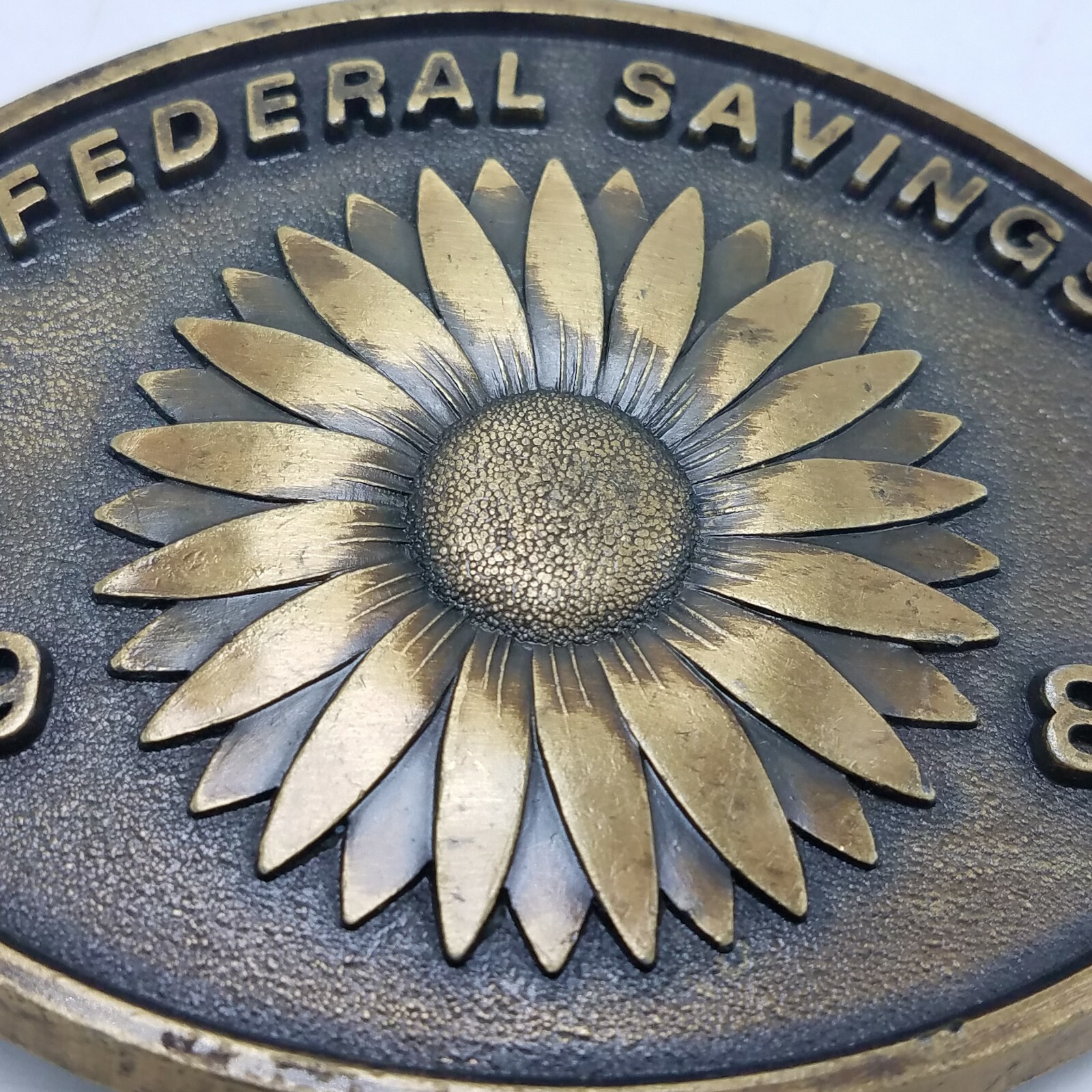 Vintage 1984 First Federal Savings Bank Newton Kansas Belt Buckle Ltd Ed #184