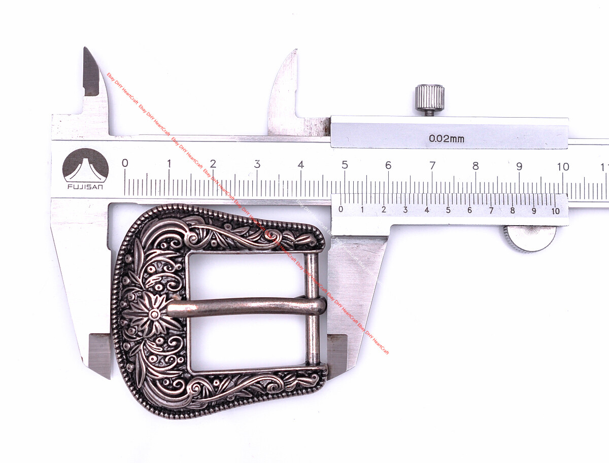 Vintage Silver Cowboy Rodeo Flower DIY 3 pc Set Western Belt Buckle fit 1&Prime; Belt