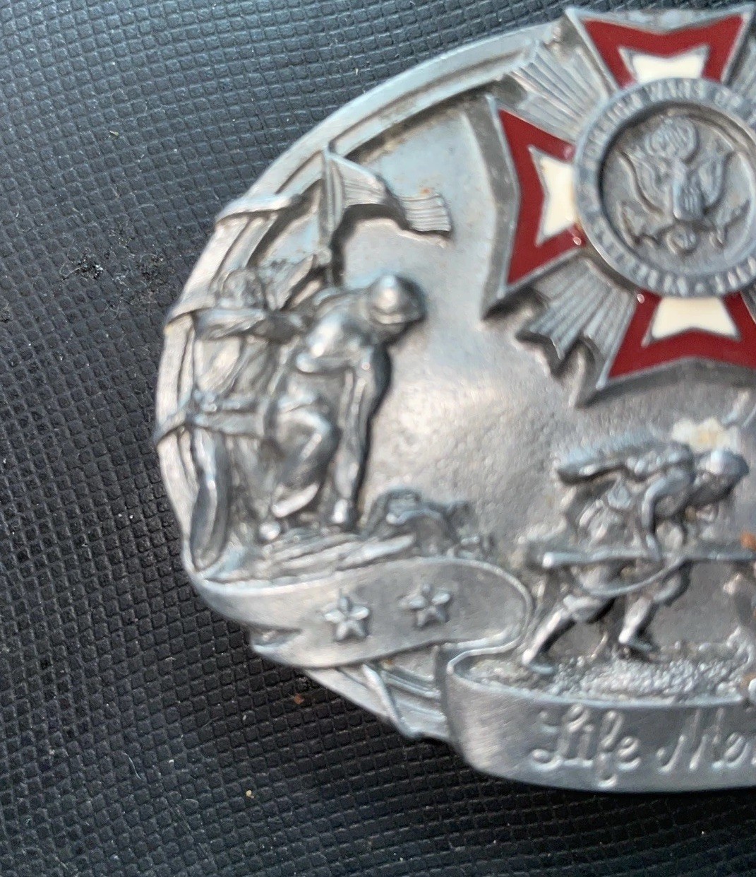 VFW Life Member Belt Buckle 1987 Siskiyou Buckle Co B71 Williams OR USA Vintage