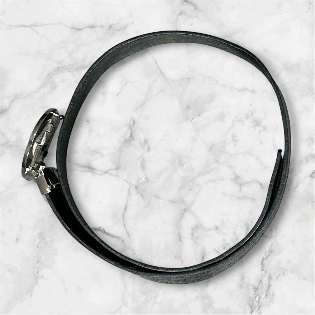 GUCCI Pre-Owned Men&rsquo;S Belt Gg Shima Leather 80 90Cm
