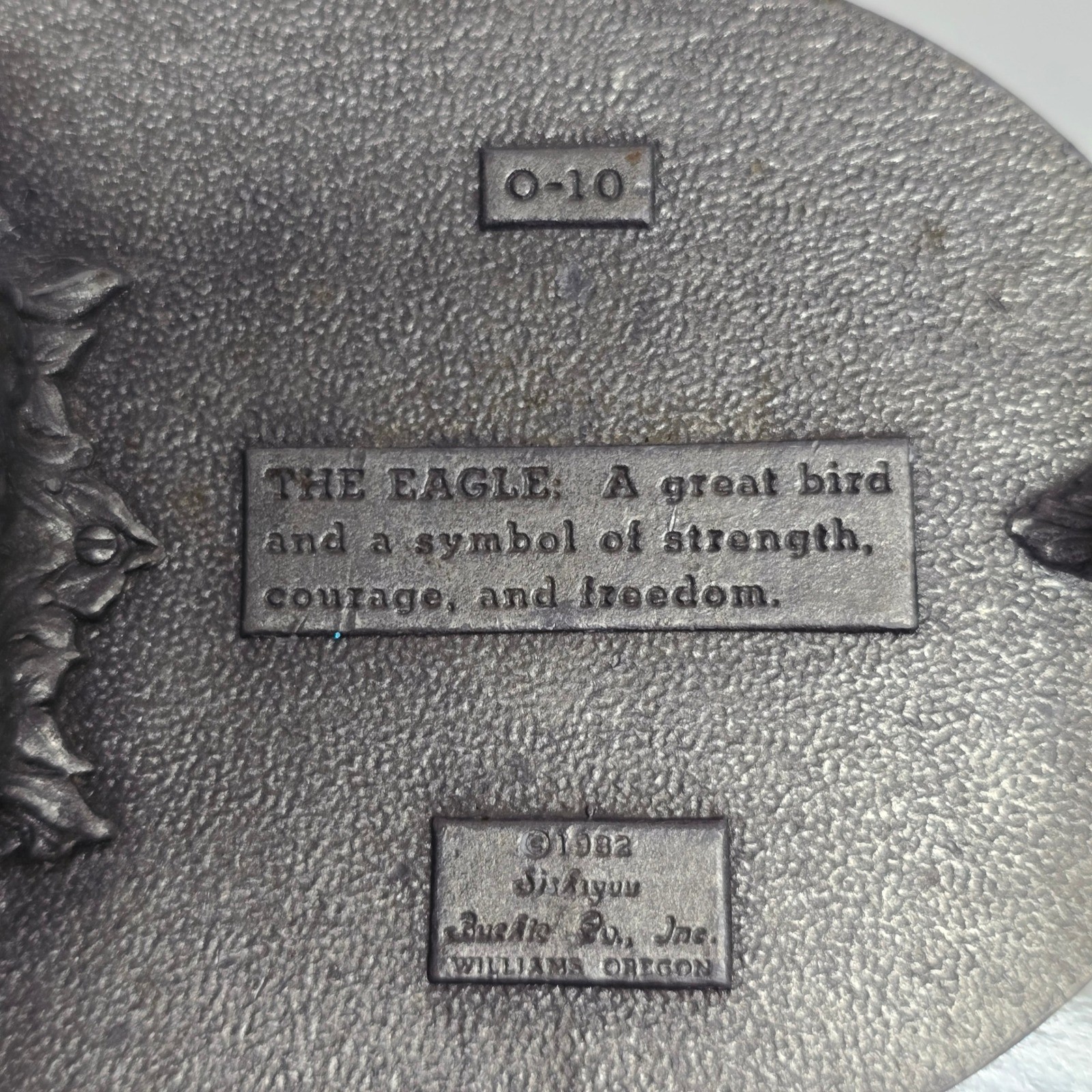 Siskiyou Buckle Co Vintage 1982 Eagle Mountain Pewter Belt Buckle Silver Western