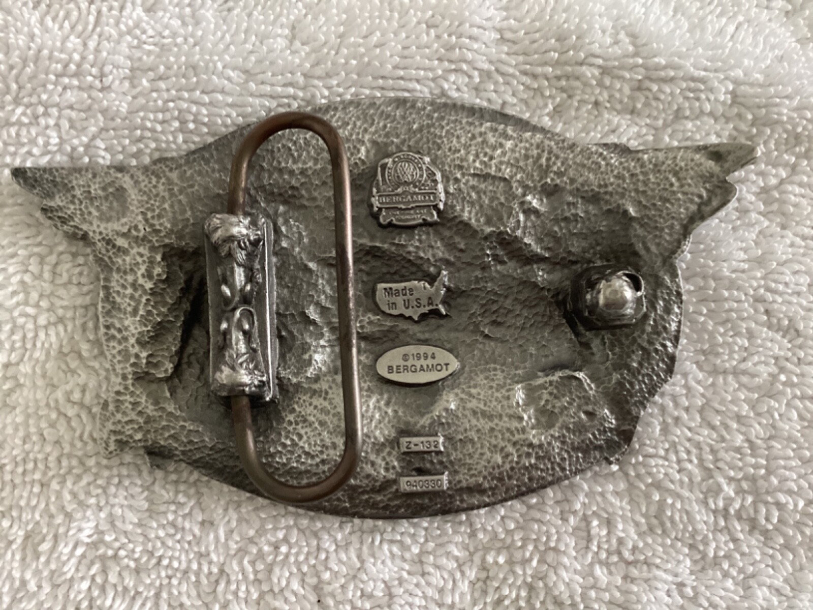 1994 Bergamot Genuine American Iron Motorcycle Belt Buckle Enameled