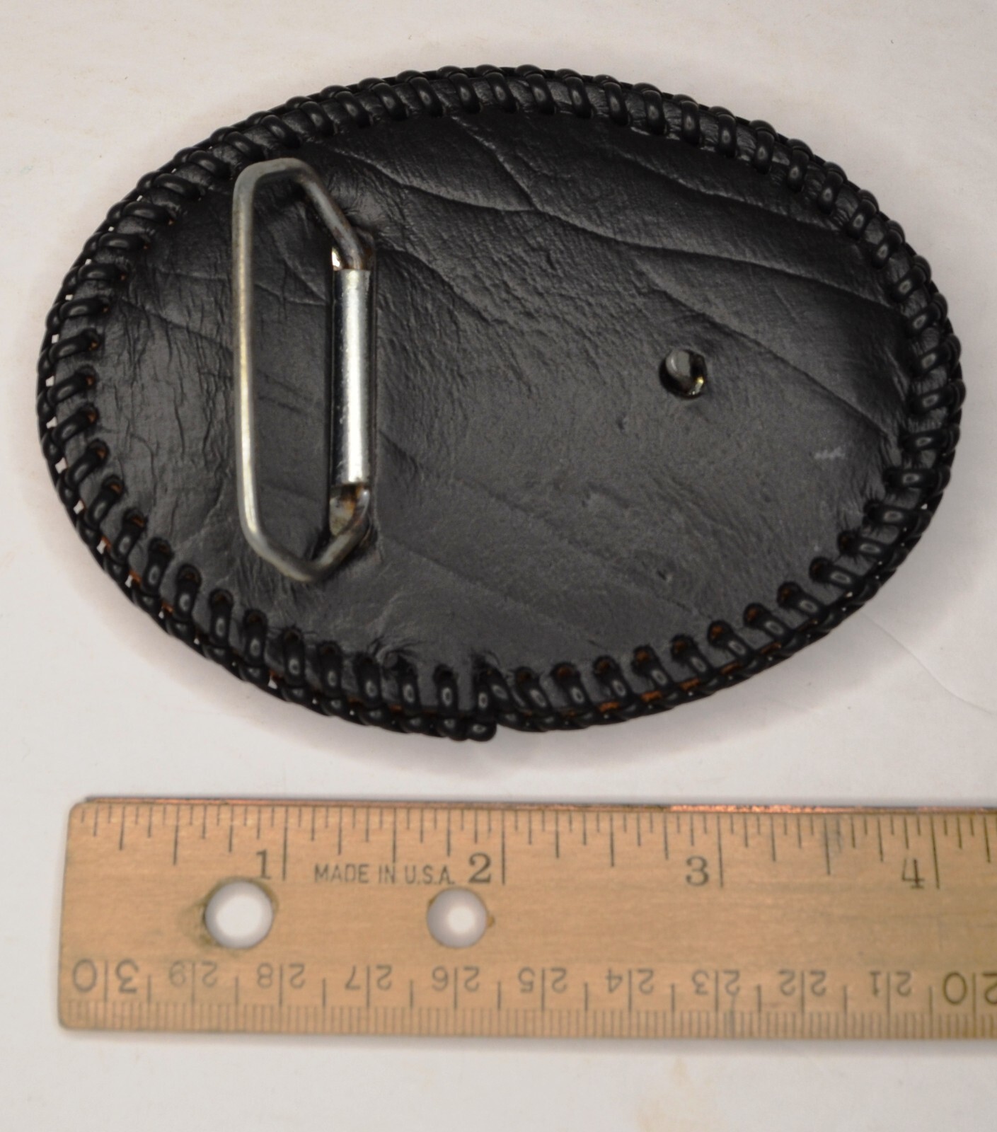 VIETNAM WAR MEMORIAL LEATHER BELT BUCKLE