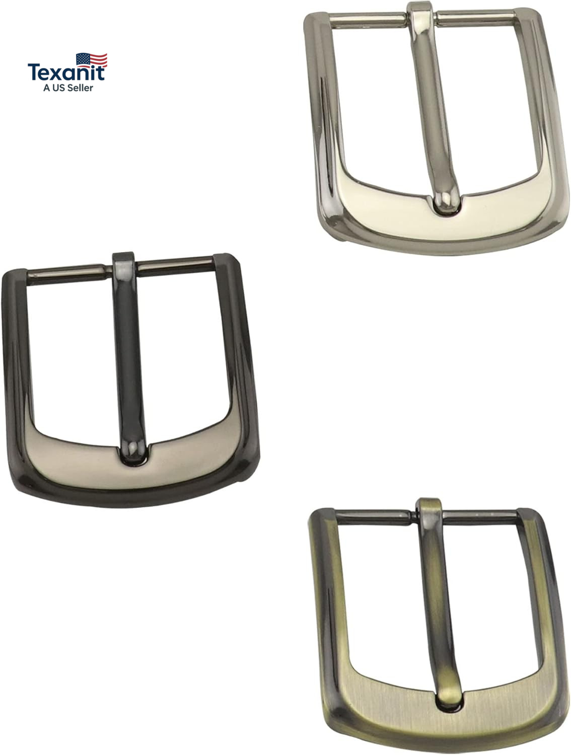 Classic Belt Buckles Set, 3 Pack Metal Belt Buckle 38-40 Mm (1.5&Prime;-1.6&Prime;) Single P