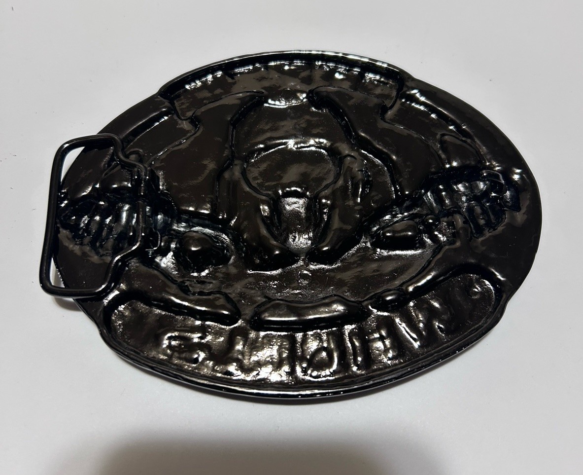 Hell On Wheels Skeleton Belt Buckle