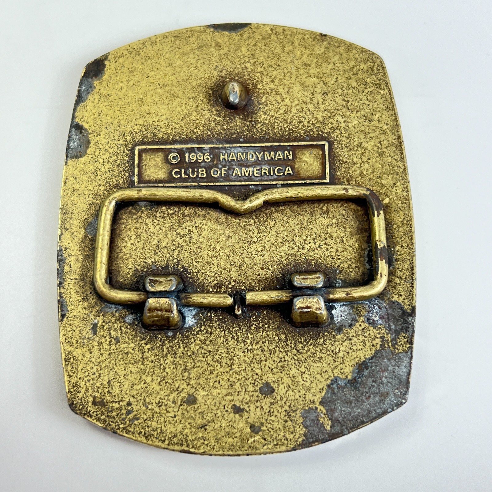 Vintage Brass Handyman Belt Buckle 1996 Club Of America Life Member