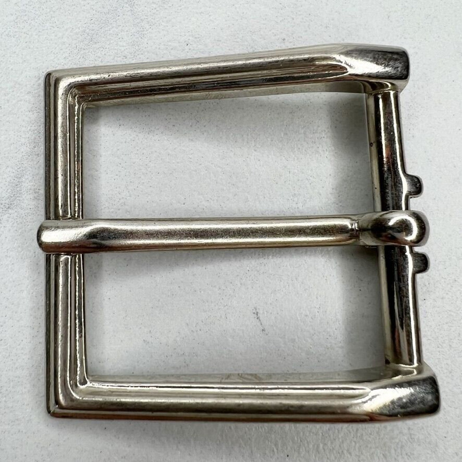 Square Silver Tone Simple Basic Belt Buckle