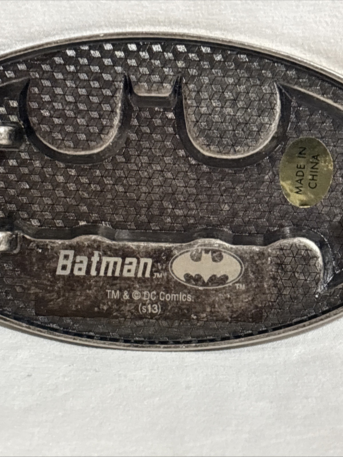 Batman Belt Buckle Graphite and Yellow Glow On The Dark New With Tags