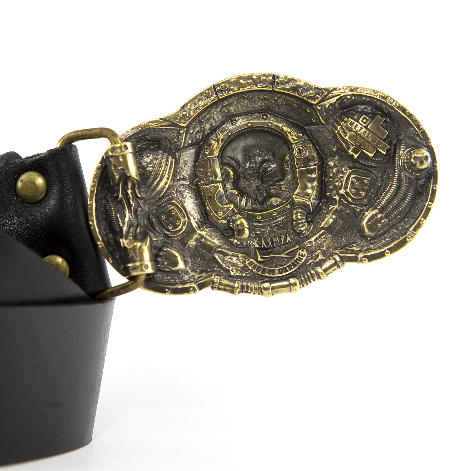 Belt buckle Alien, Steampunk brass belt buckle, Skull belt buckle
