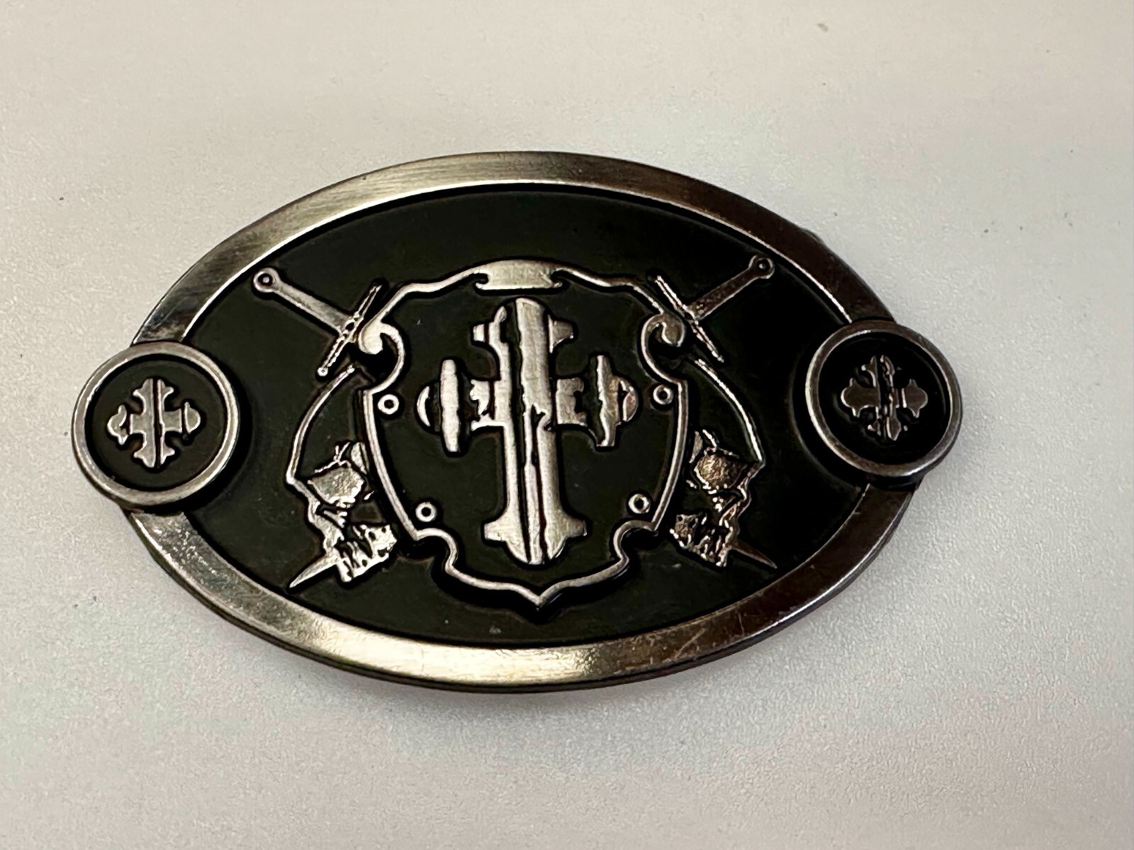Swords & Cross Knight Shield Gothic Punk Rider Chrome Brand Belt Buckle #6216