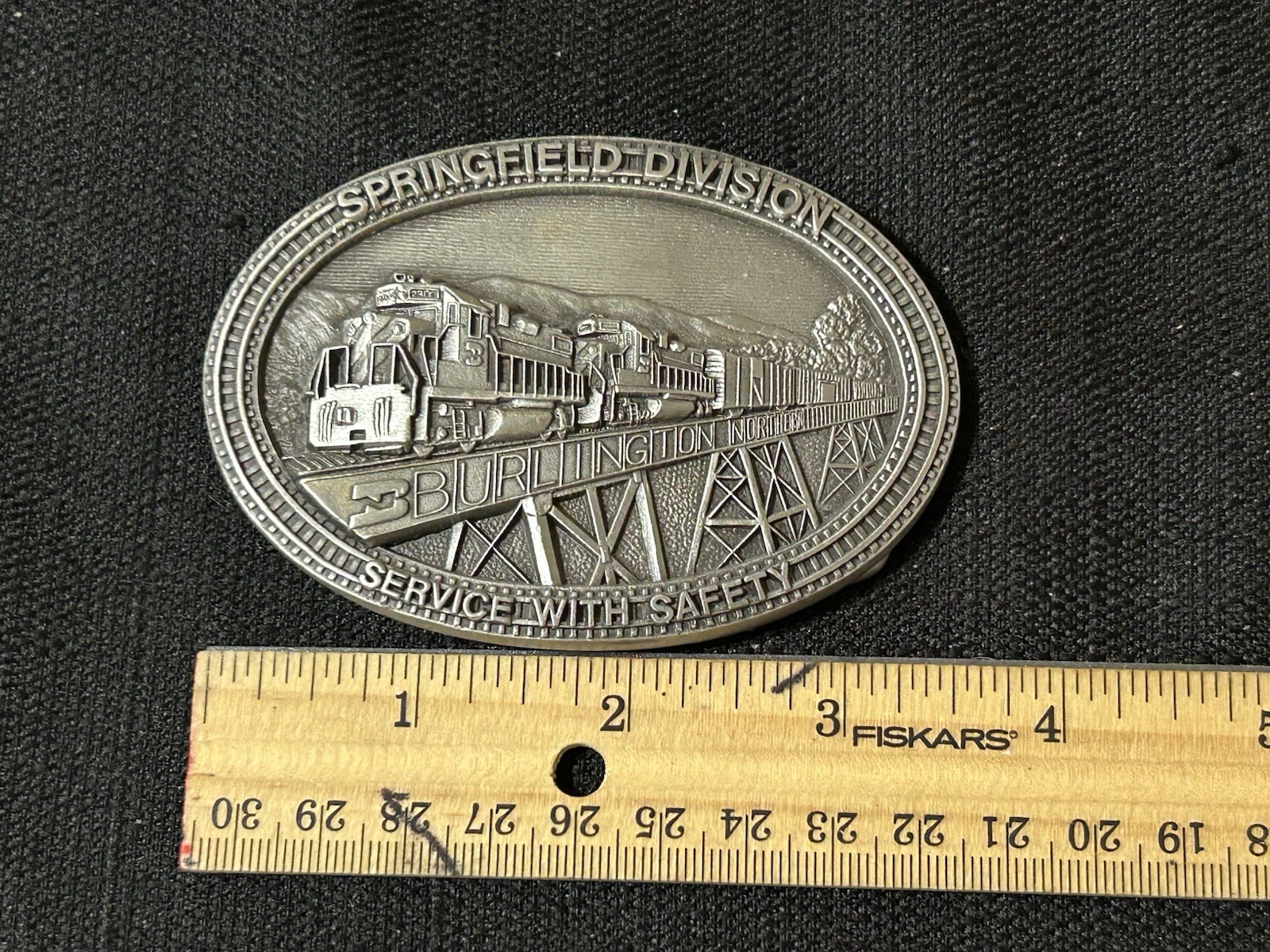 Vtg 1988 Burlington Northern Springfield Division Safety Award Limited Ed Pewter