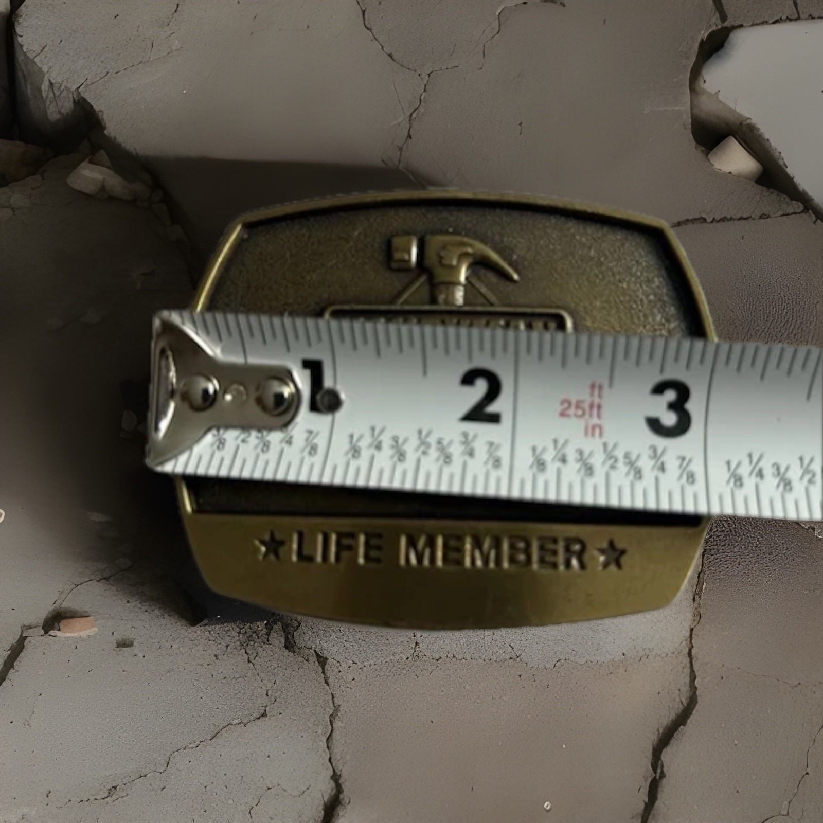 Vintage Belt Buckle Handyman Club Of America Life Member Hammer (7)