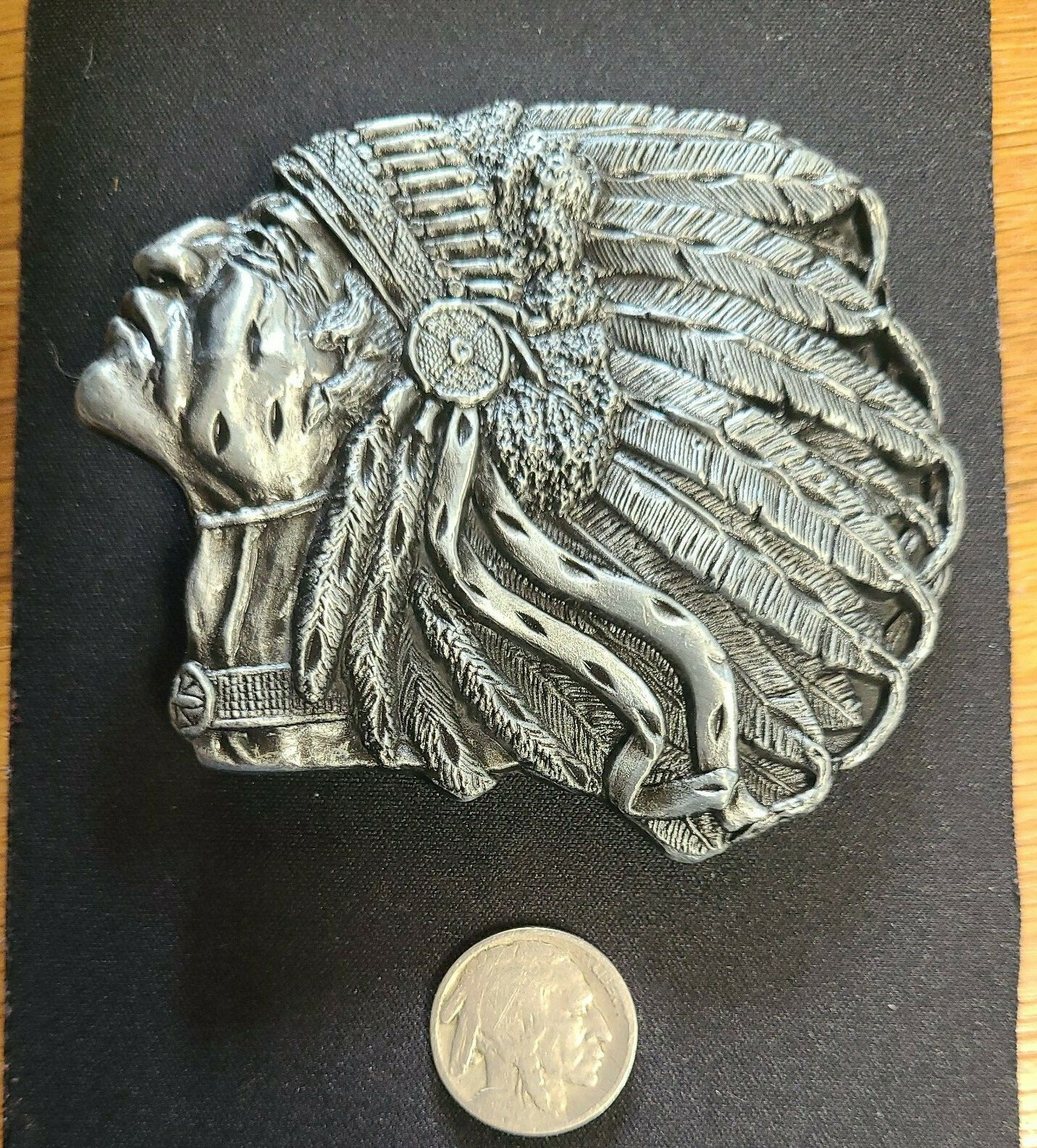 Belt Buckle Native American Chief Head Western Indian Metal Fashion