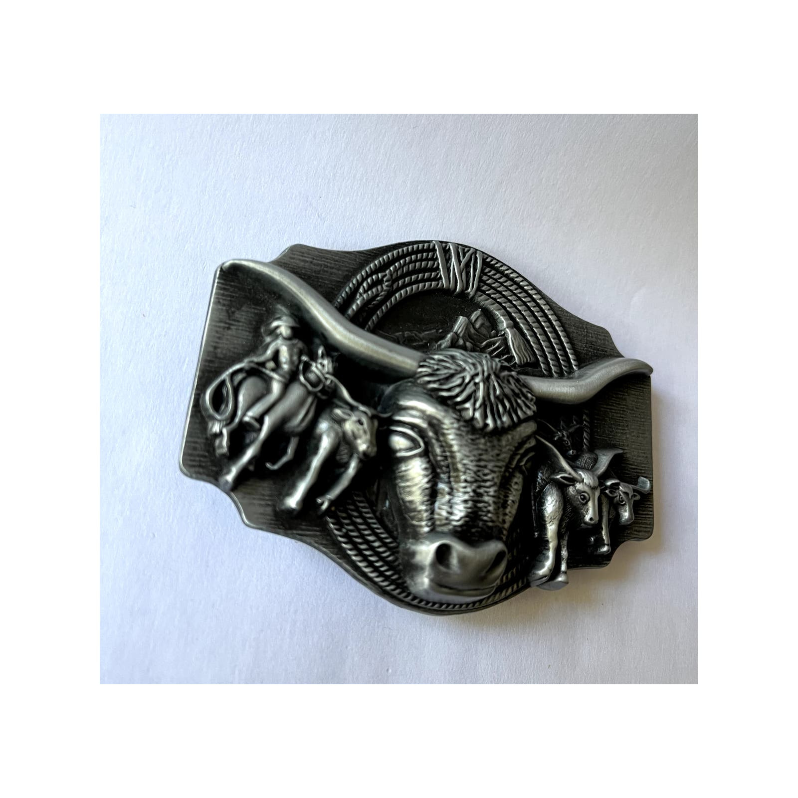 Longhorn Cattle Roundup Western Country Belt Buckle