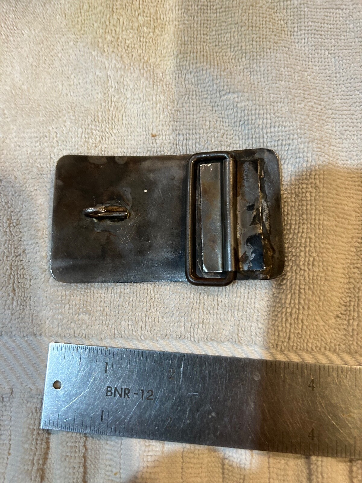 Vintage Modern Modernist Abstract Belt Buckle Brutalist