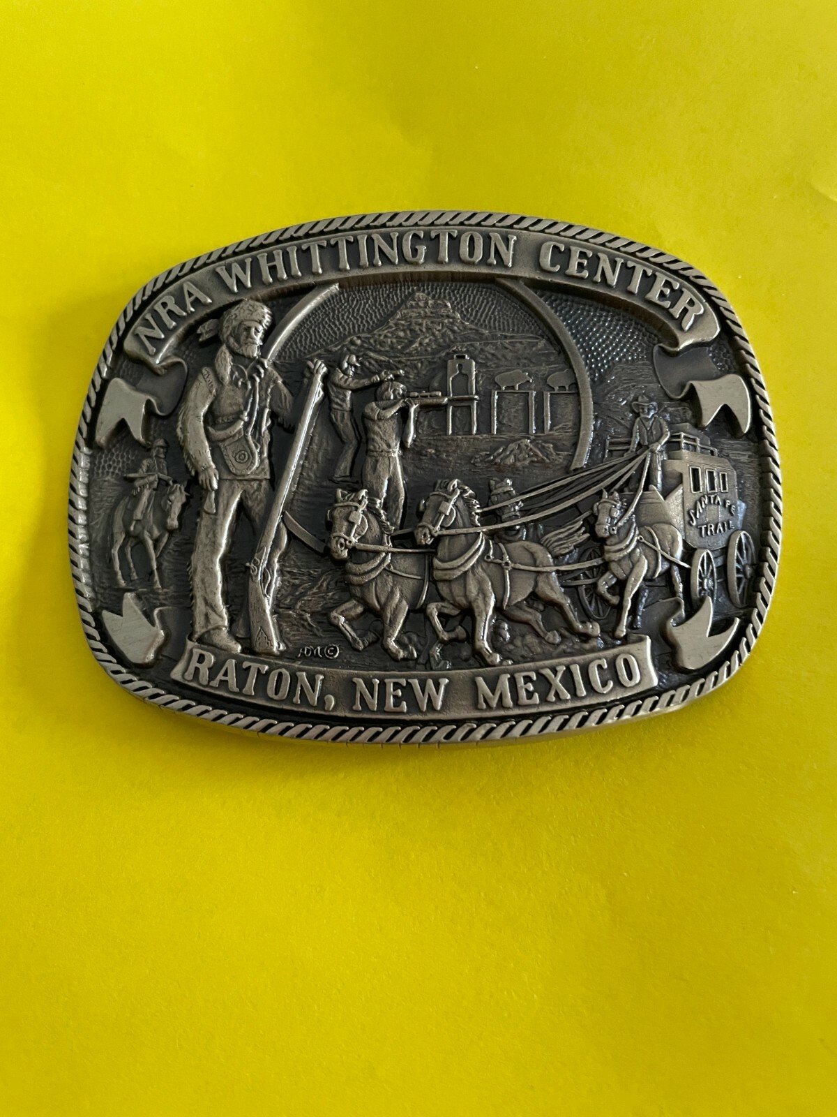 NRA WHITTINGTON CENTER RATON, MEXICO BELT BUCKLE