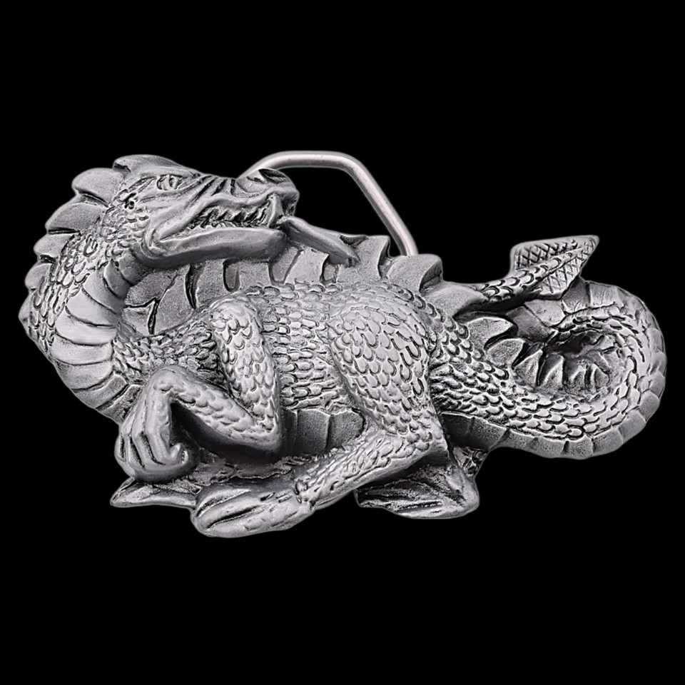 Dragon Fantasy Fire Breathing Medieval Creature Monster Belt Buckle