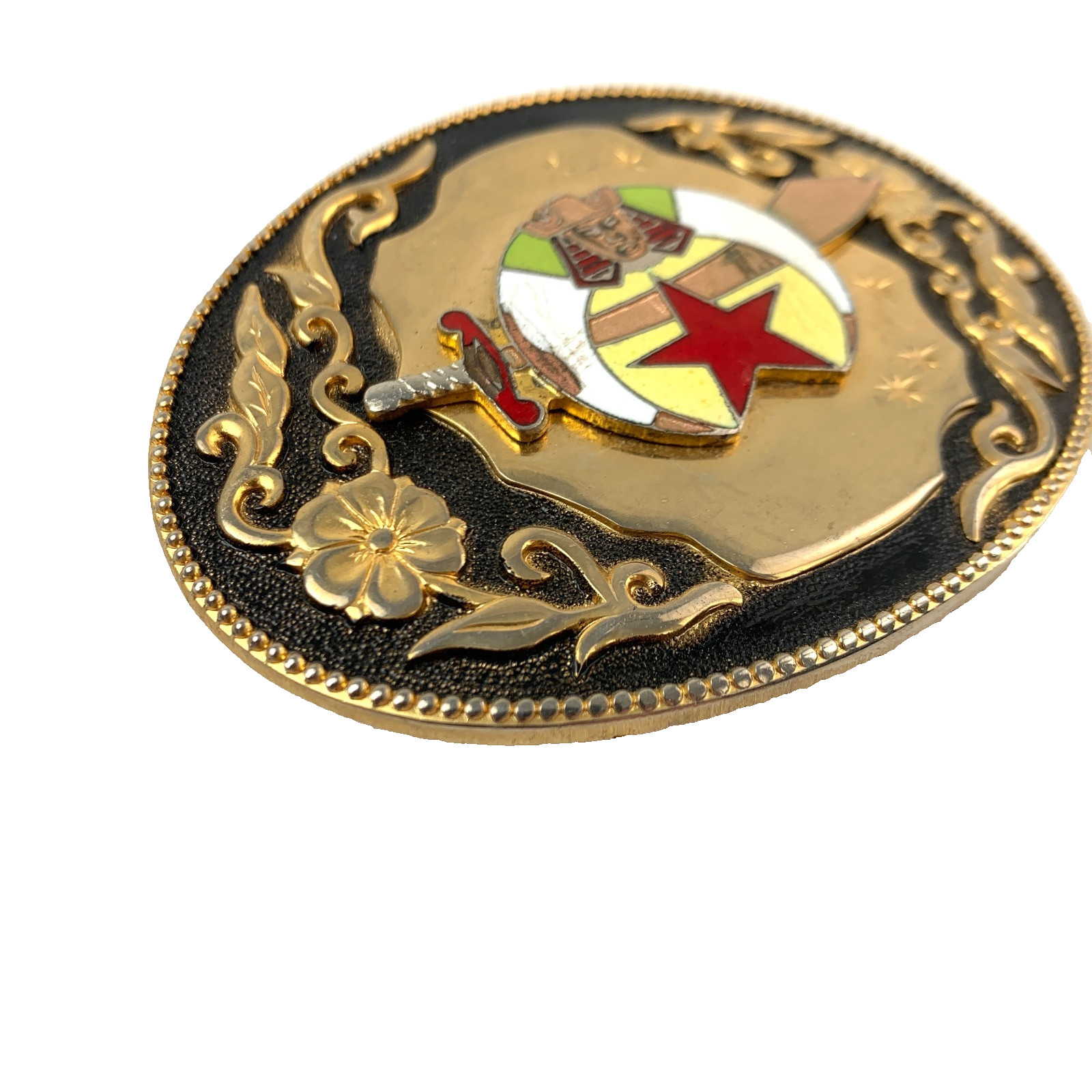Vintage Masonic Legion of Honor Shriners Metal Belt Buckle