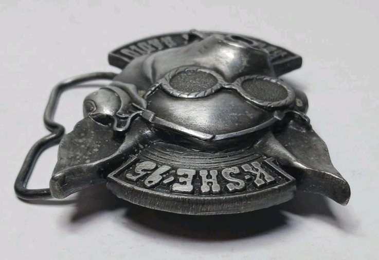 RARE 1976 KSHE-95 ST. LOUIS REAL ROCK RADIO Original Belt Buckle « SWEETMEAT »