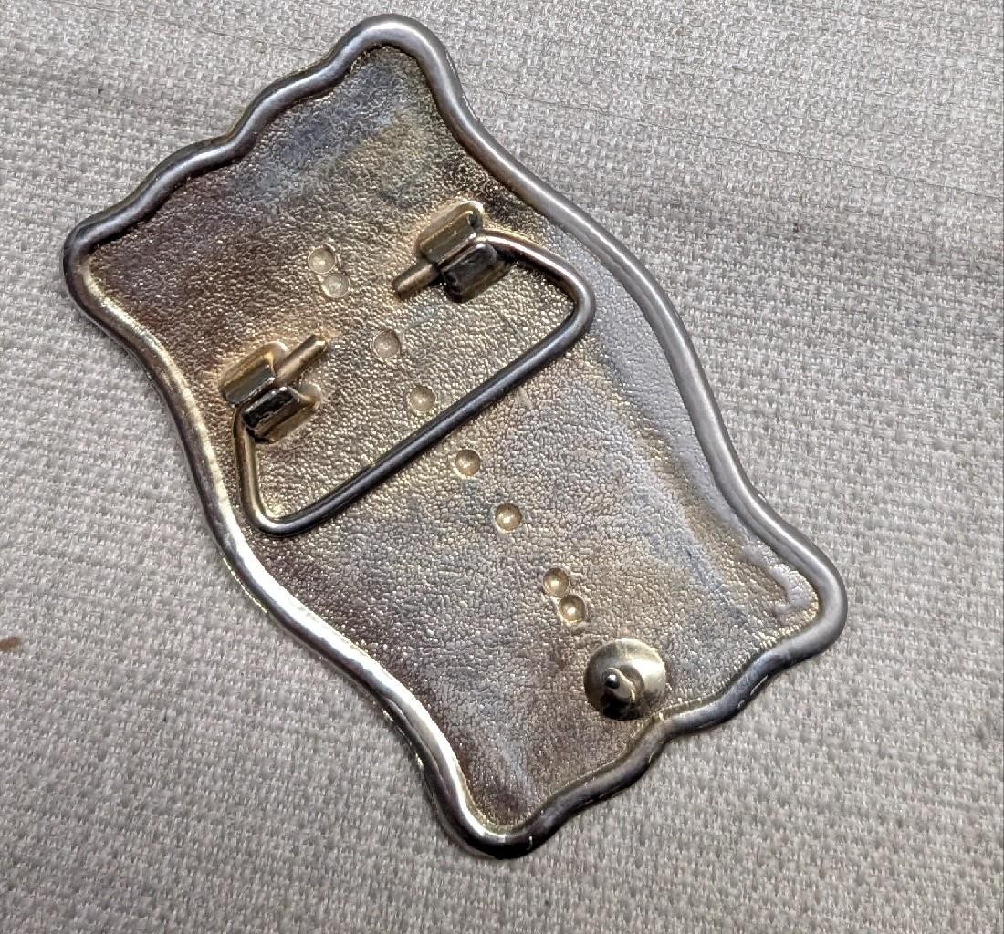 vintage BURLINGTON NORTHERN belt buckle RAILROAD pacific great railway WESTERN