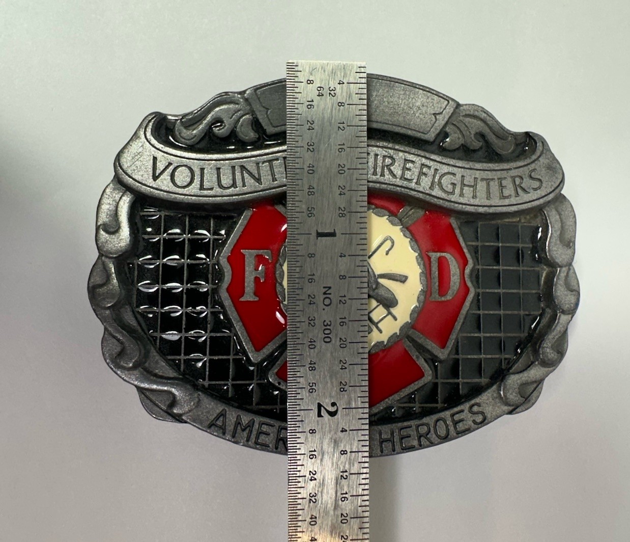 Vintage Buckles Of America Volunteer Firefighters America’s Heroes Belt Buckle