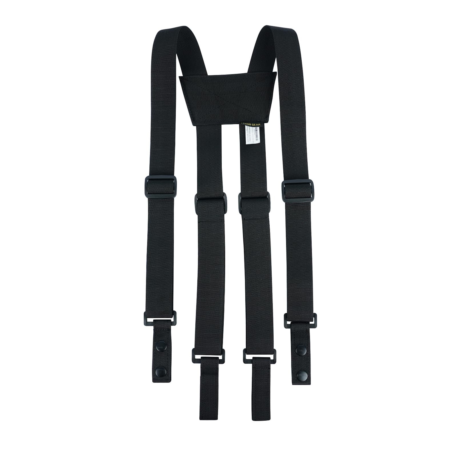 KUNN Tactical Suspenders Police Duty Belt Harness for Men,1.5 Black, Black