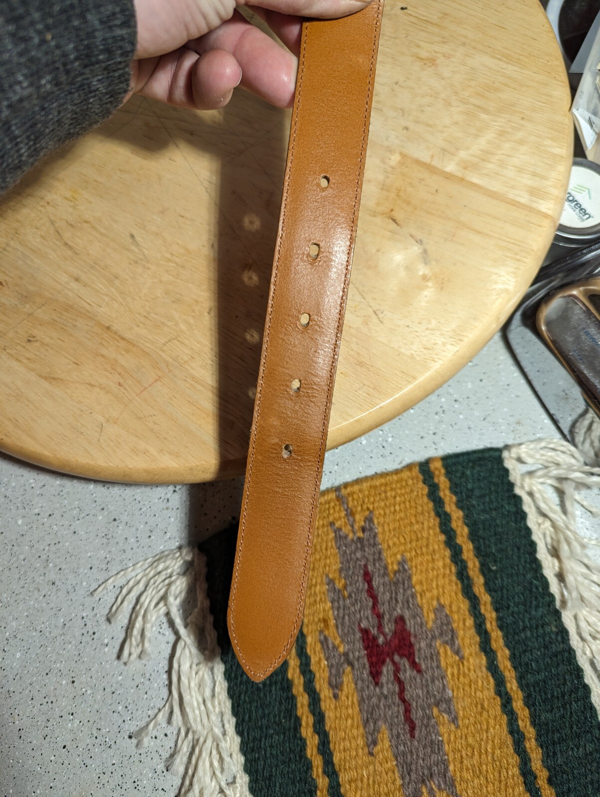 Douglas Men&rsquo;s Leather Belt Sz 34 Brown Tan Made In France Rare New!