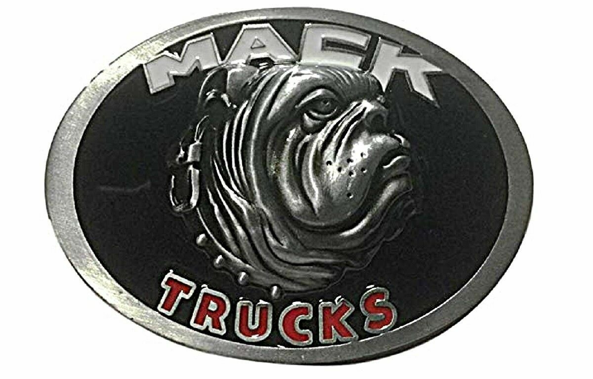 Macks Truck Logo Enamel Metal Belt Buckle