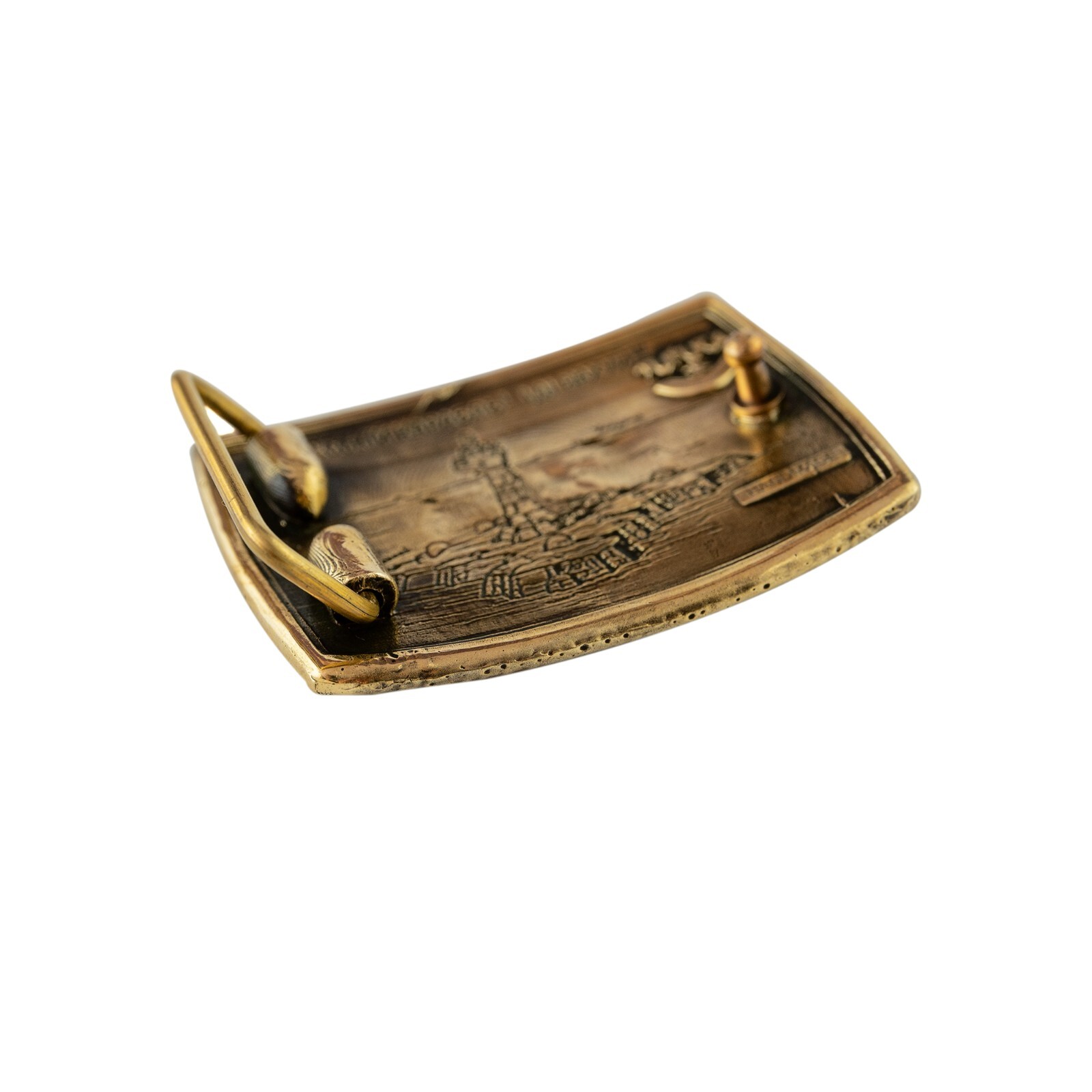 Brass belt buckle « Russian warship go .. » Solid Hand Cast Brass.