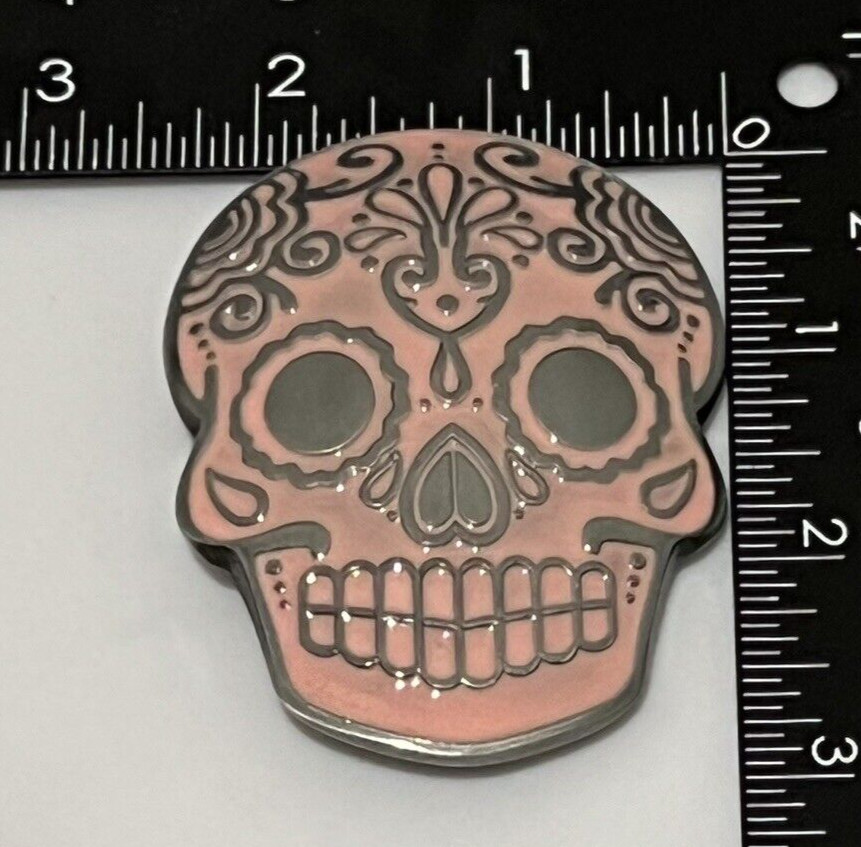 Pink Skull Belt Buckle Katrina Dia De Muertos Day of the dead Cartoon Cool