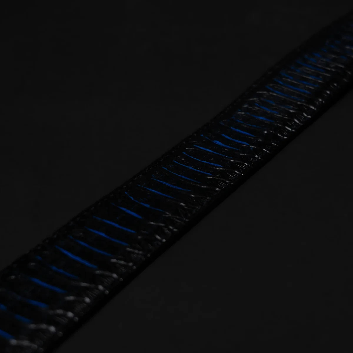 Genuine Leather Python Snakeskin Print Western Belt with Removable Buckle – Blue