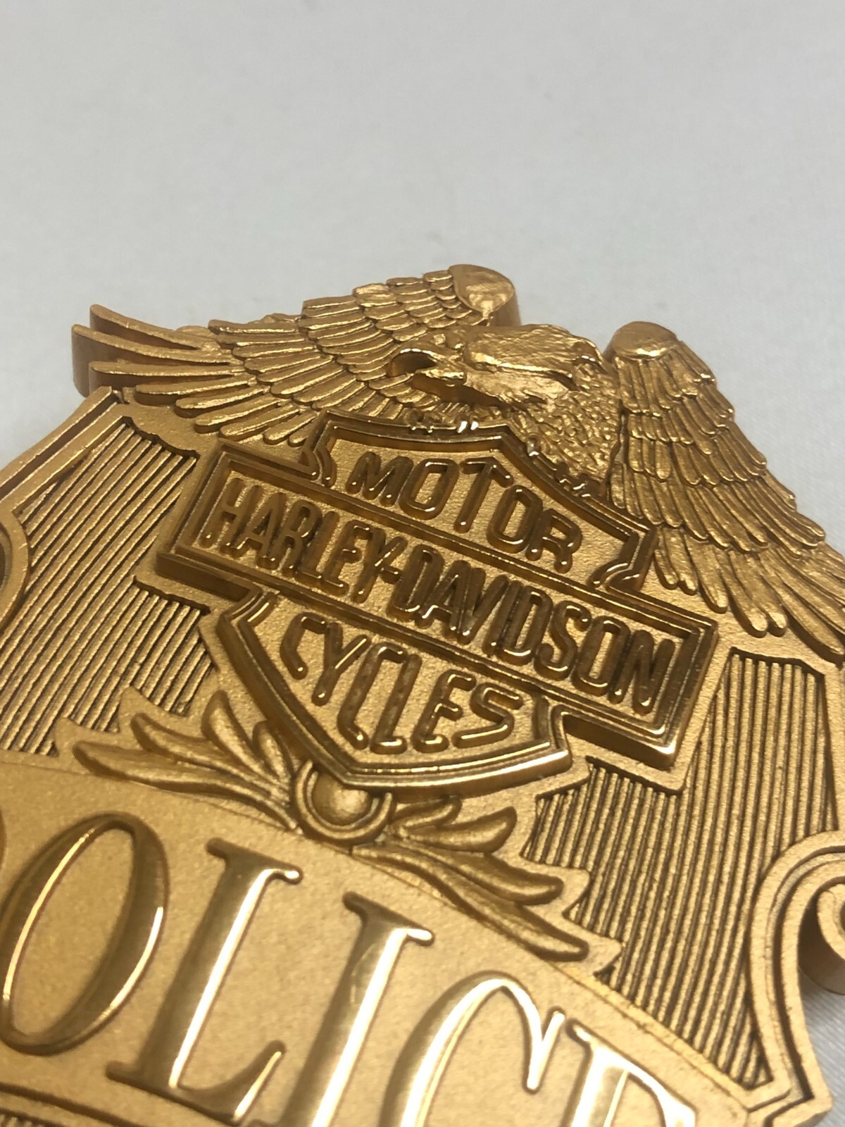 NIB Harley-Davidson 1988 Jostens Police Badge Gold Belt Buckle # 98460-88VG