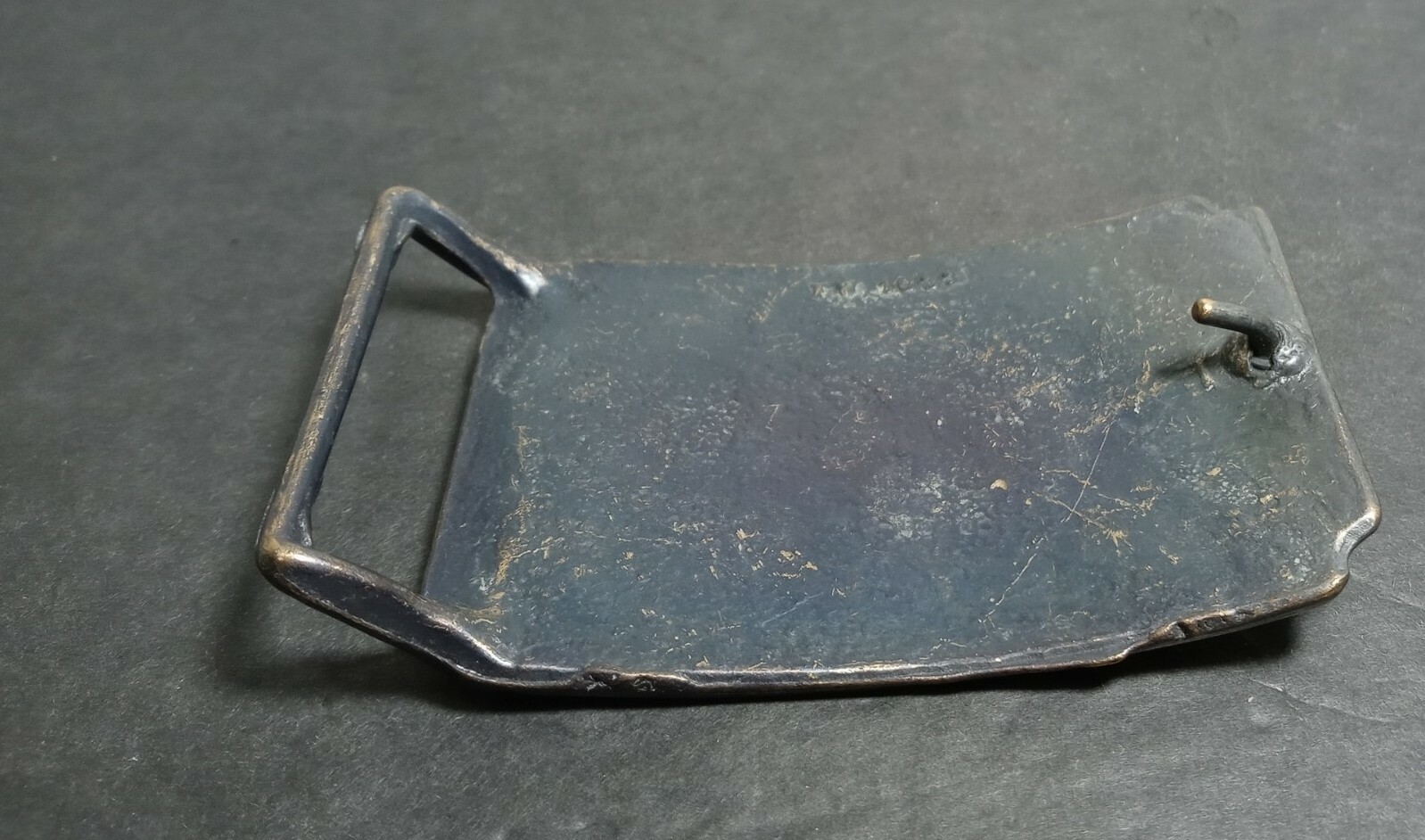 Vintage Brass Western Style Wells Fargo Metal Belt Buckle Stagecoach Horses