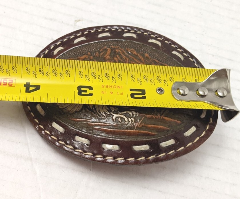 Leather Flying Eagle Belt Bukle, Stamped, Quality Made