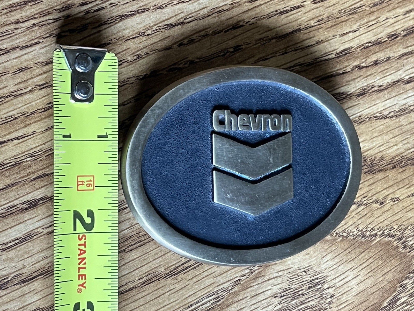 Vtg Chevron Solid Sand Cast Bronze Belt Buckle by Rainbow Metals Seattle