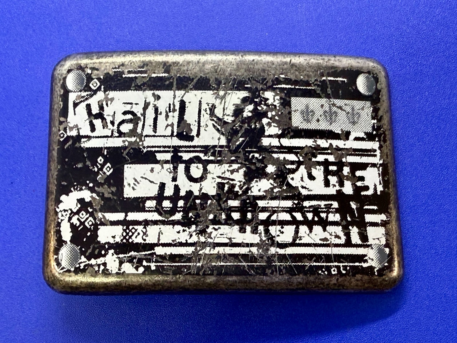 Hail to the Unknown Statement Novelty Vintage Rectangular Belt Buckle