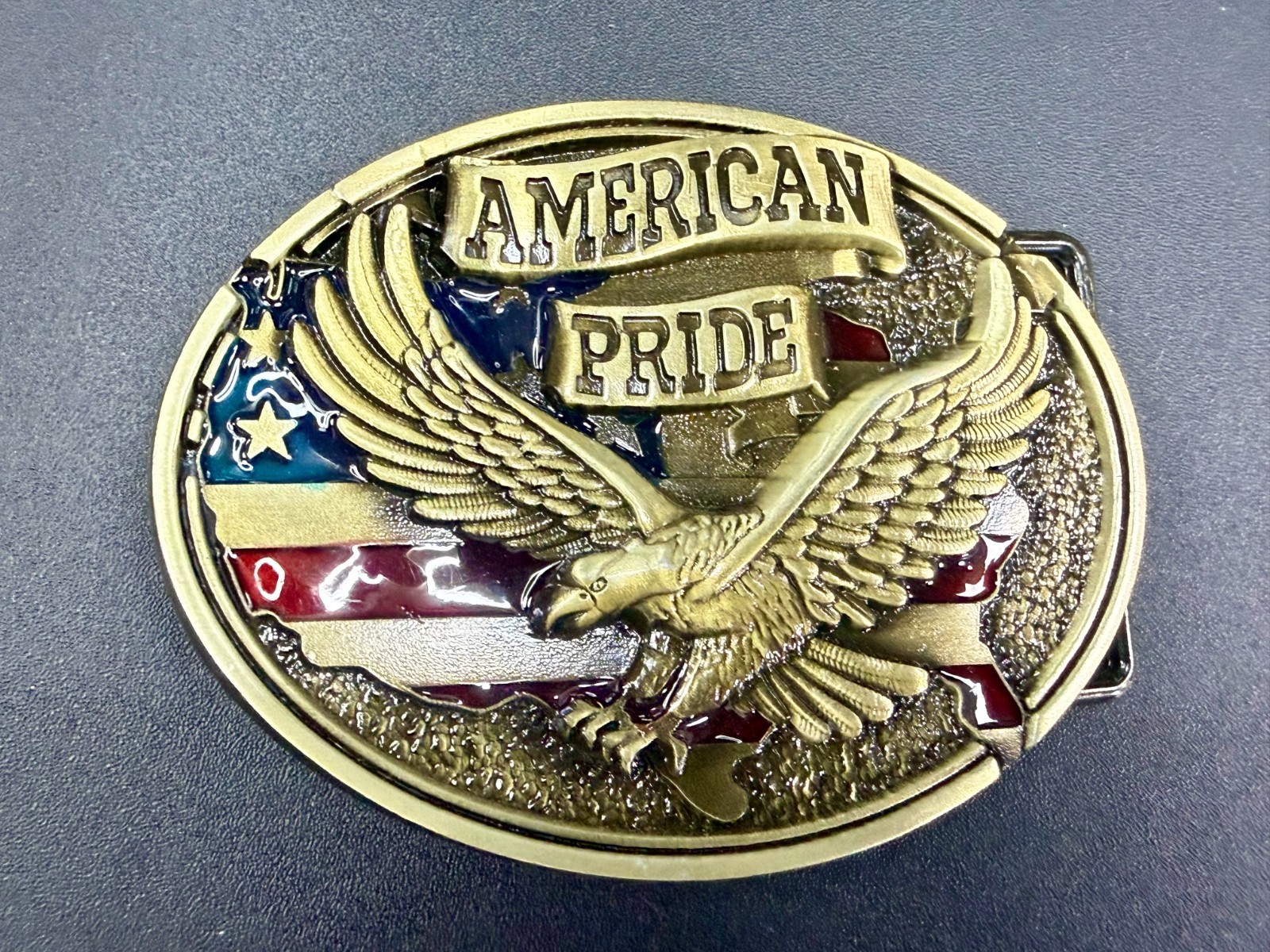 American Pride USA Bald Eagle Majestic Flying Hunting Country Flag Belt Buckle
