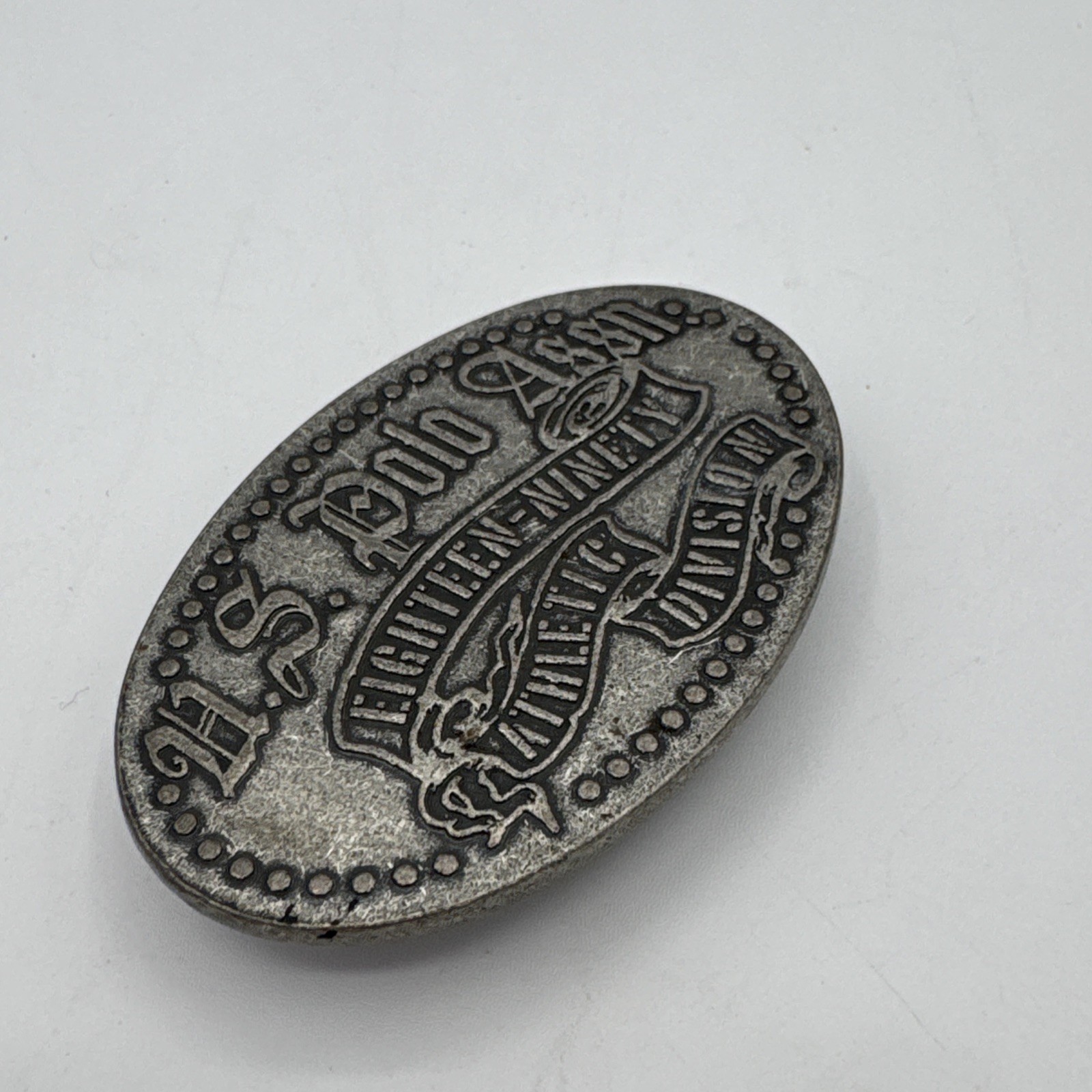 Vintage U.S. Polo Assn 18th Eventing Division Belt Buckle Silver Tone