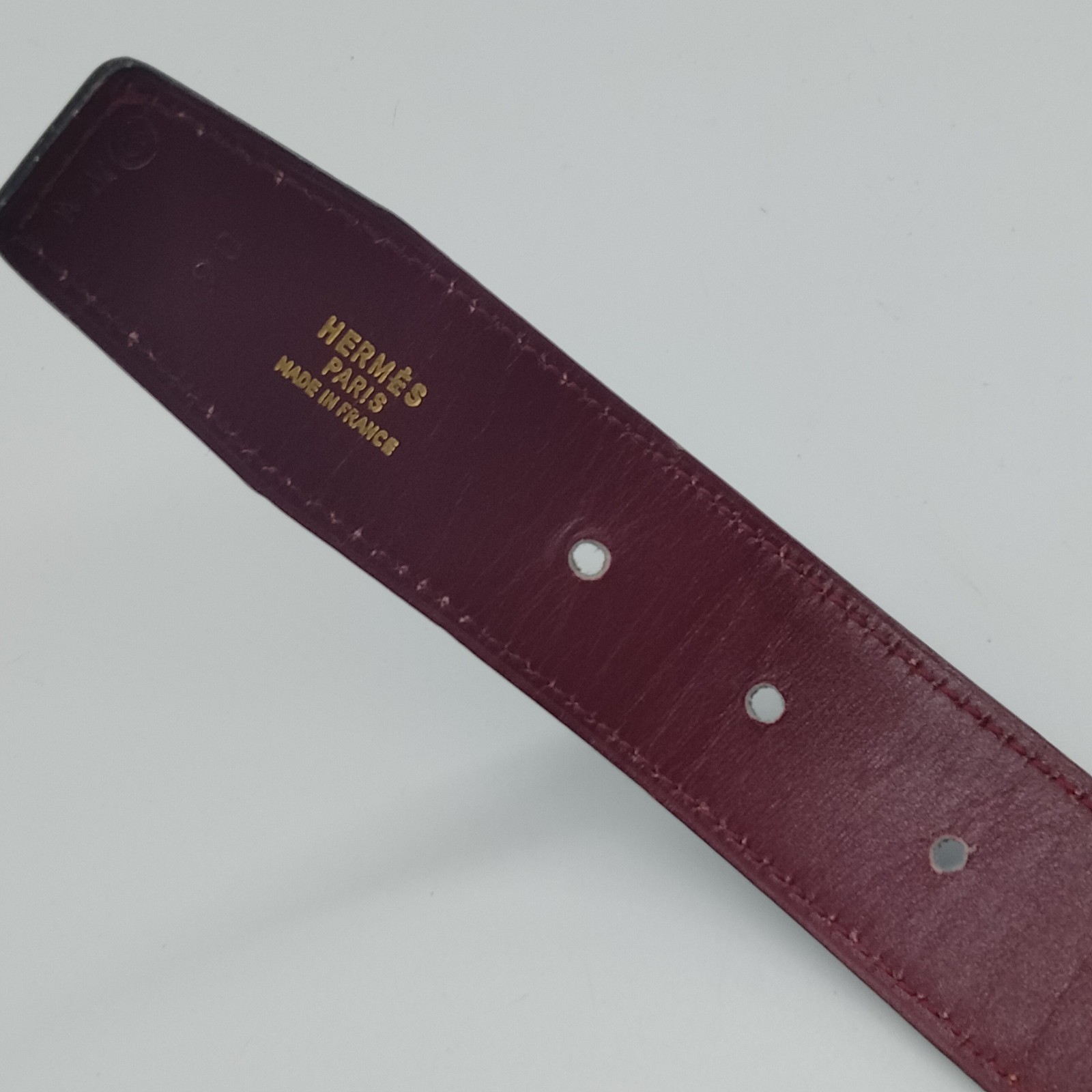 Hermes Belt Black Bordeaux Leather 2886257