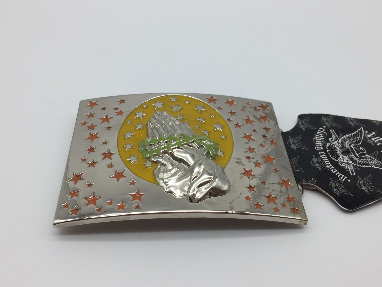 187 Inc Belt Buckle Orange/Yellow/Sliver