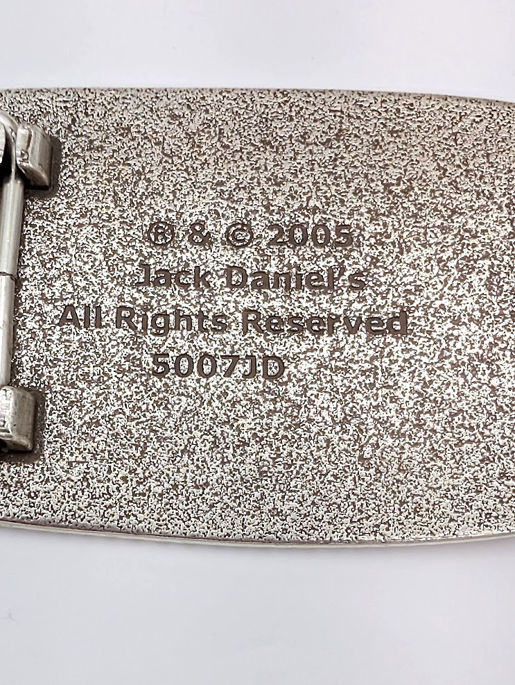Vintage 2005 Jack Daniels Old No 7 Belt Buckle Silver Tone 5007JD Western Rodeo