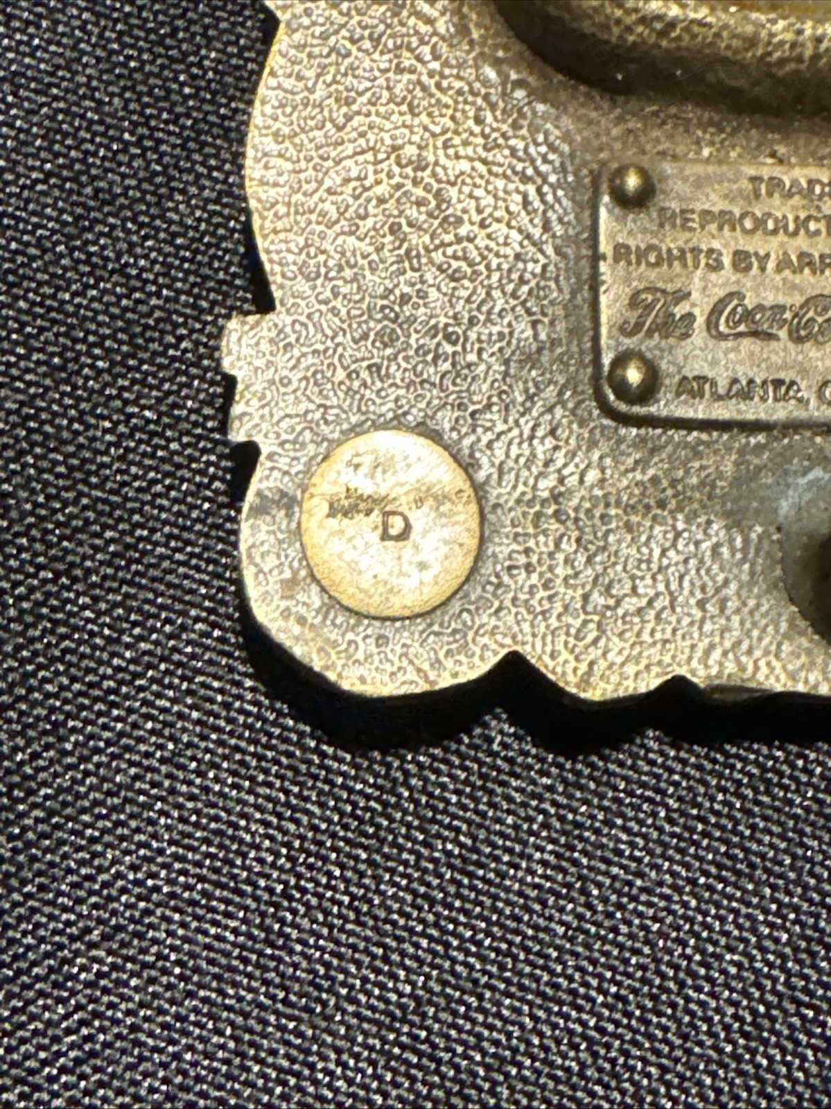 Vintage Coca-Cola 75th Anniversary Brass Belt Buckle w/ Bottle Opener 1976 USA