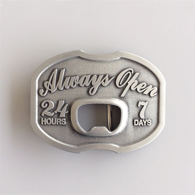 Antique Silver Vintage Style Bottle Opener Belt Buckle also Stock in the US