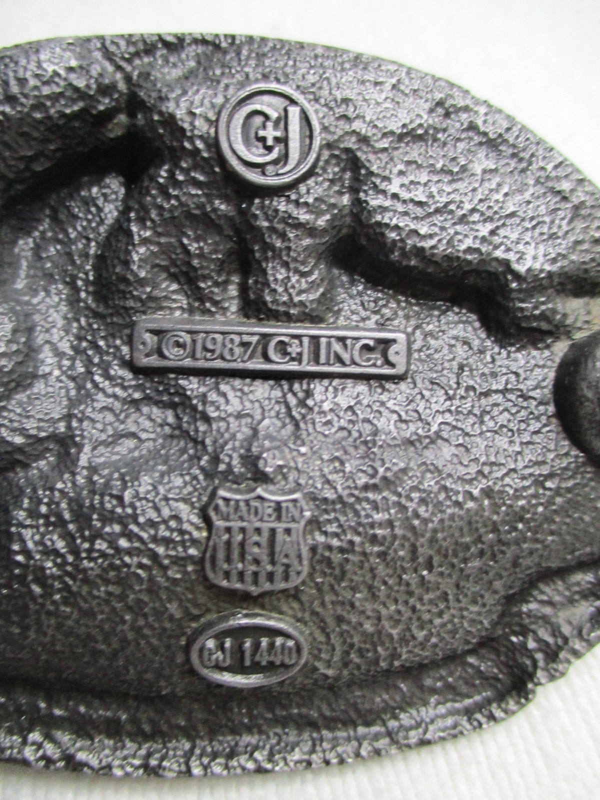 Vintage American 4-4-0 Steam Locomotive Belt Buckle 1987 C+J CJ1440 Railroad