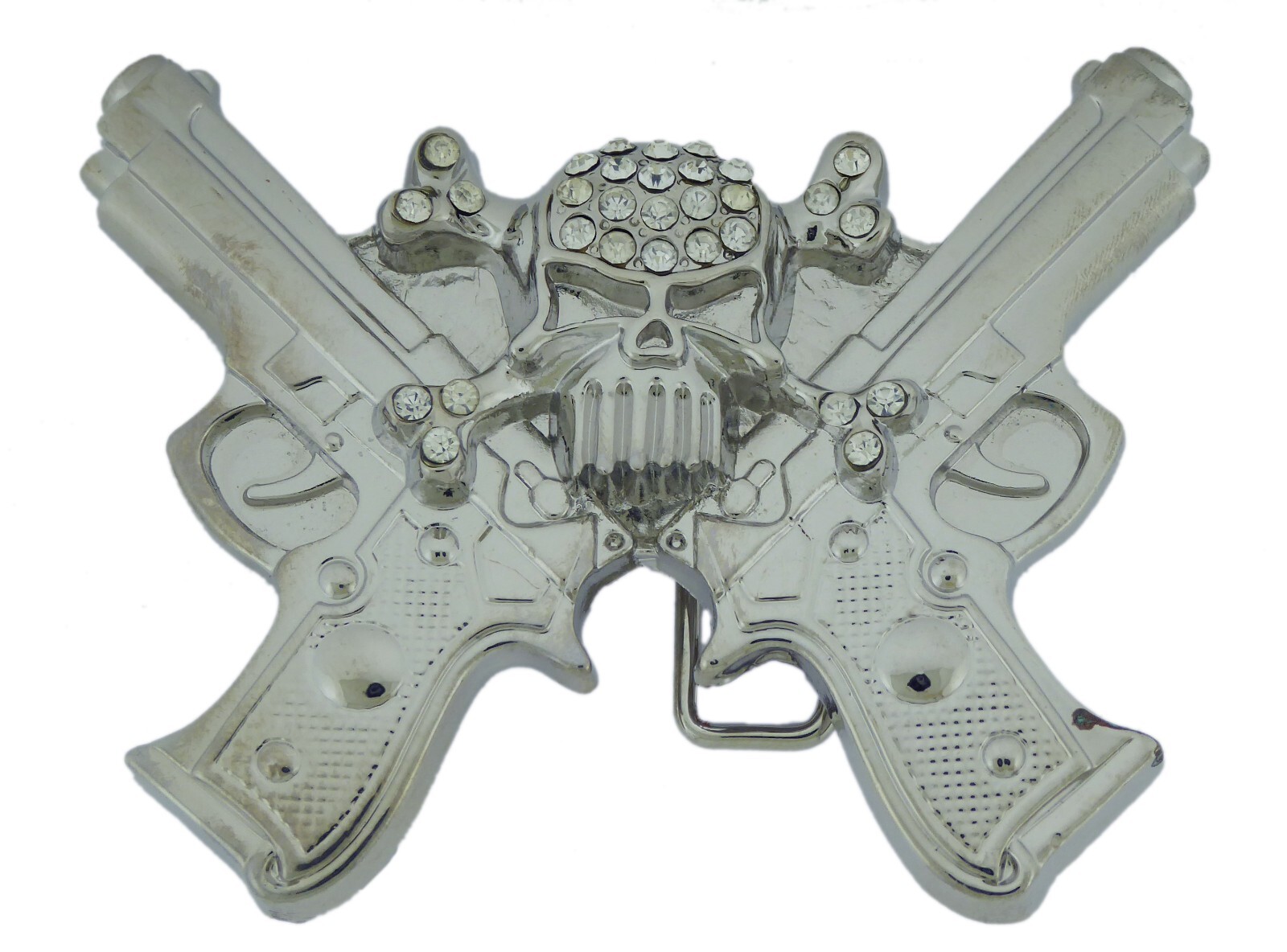 Tatoos Skull Metal Belt Buckle Halloween Party Women Mens Costume Gift Guitar