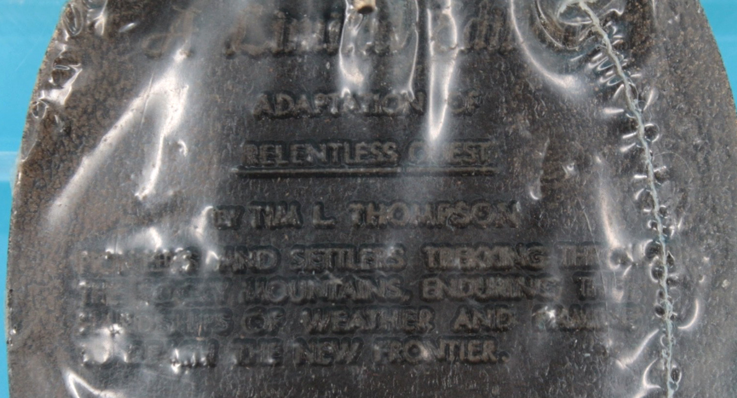 VTG 70s/80s Brass Relentless Quest Tim Thompson Pioneer Belt Buckle