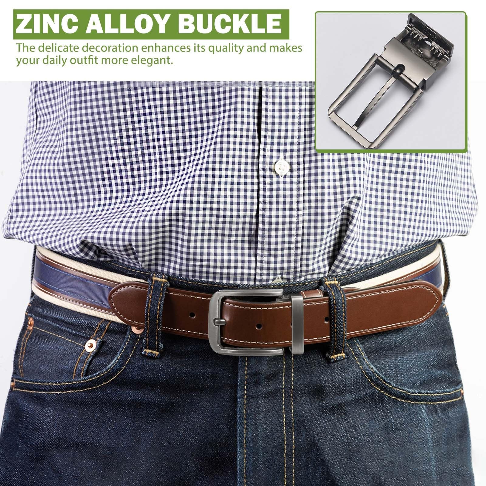 Chihutown 1 3/8&Prime; (35mm) Classic Reversible Belt Buckle, Need No F, Matte Grey